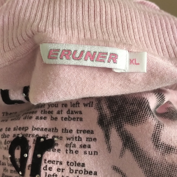 Eruner Pastel Pink Turtleneck Sweater - Picture 5 of 5